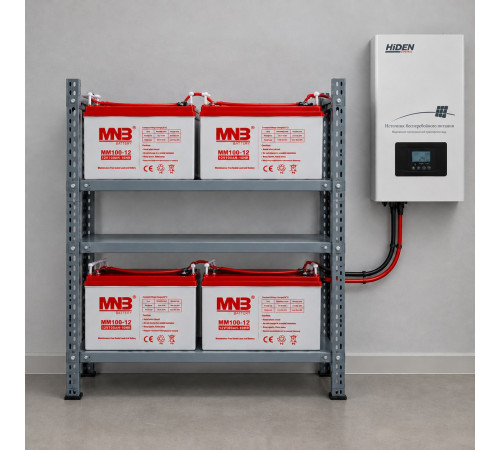 Комплект ИБП Hiden Control HPS30-6048-6000 + 100 Ач АКБ 4 шт. (на 8 часов автономии)