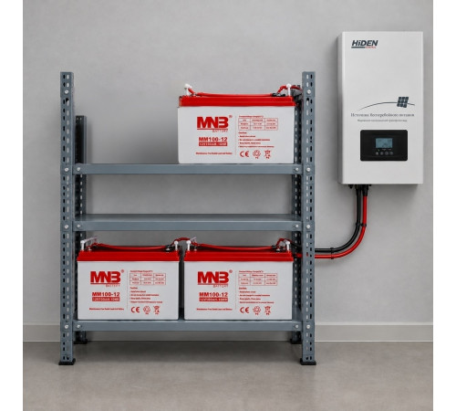 Комплект ИБП Hiden Control HPS30-1512 1500+ 100 Ач  3 шт. АКБ  (на 8 часов автономии) 