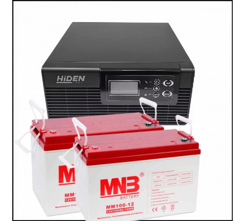 Комплект ИБП Hiden Control HPS20-0612-600+ 100 Ач 2 шт. АКБ  (на 8 часов автономии) 