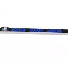 Верт блок розеток Rem-32, 1 фаза 32A, 2 авт, инд, 36 C13, 1420 мм, вх IEC 309, шнур 3 м