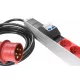 Верт блок розеток Rem-3x32, 3 фазы 32A, 6 авт, инд, 24 S, 1820 мм, IEC 309, шнур 3 м