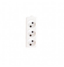 Колодка Glanzen 3 гн. ПВХ EU-03S