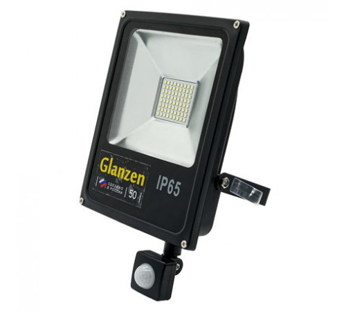 Светодиодный прожектор c датчиком движения GLANZEN FAD-0013-50
