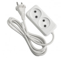 Удлинитель бытовой GLANZEN 2 гн. ПВС 2х1 EU-02-020N