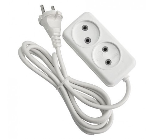 Удлинитель бытовой GLANZEN 2 гн. ПВС 2х1 EU-03-020N