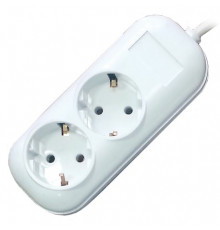 Удлинитель бытовой GLANZEN 2 гн. ПВС 3х1 EU-02-02Z
