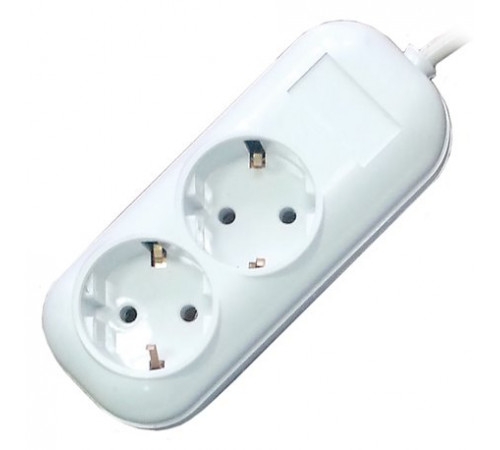 Удлинитель бытовой GLANZEN 2 гн. ПВС 3х1 EU-02-02Z