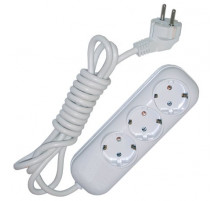 Удлинитель бытовой GLANZEN 3 гн. ПВС 3х1 EU-03-03Z