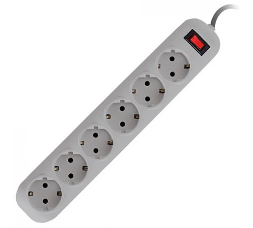 Фильтр сетевой GLANZEN 6 гн. ПВС 3х0,75 с выкл. EF-05-F6Z