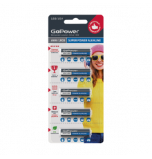 GoPower LR03 AAA BL5 Alkaline 1.5V 00-00023778 Батарейка AAA