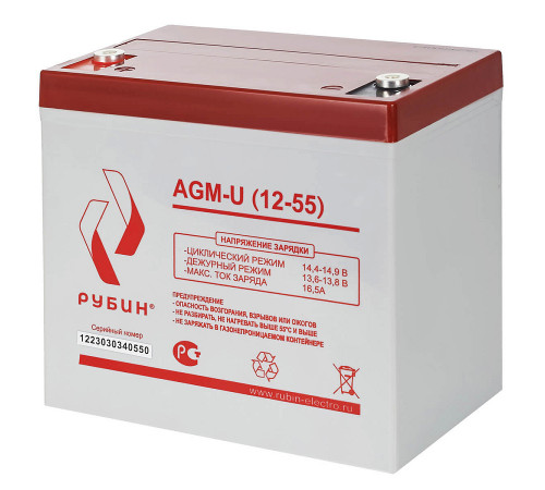 Рубин AGM-U (12-55) Аккумуляторная батарея РЭ-АКБ1255