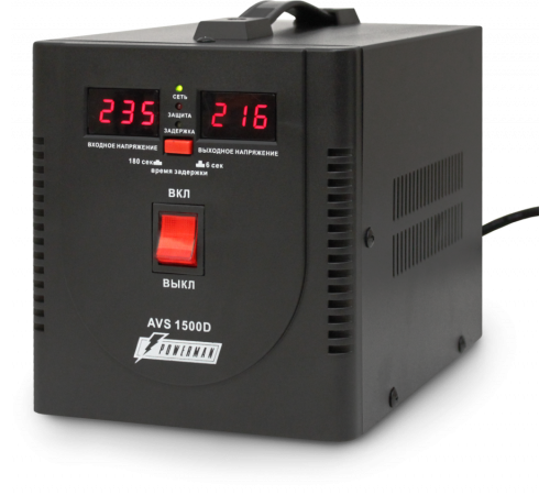 POWERMAN AVS 1500D BLACK Стабилизатор