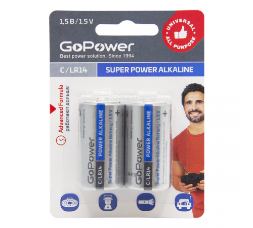 GoPower LR14 C BL2 Alkaline 00-00017861 Батарейка