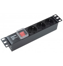 Hyperline SHE10-3SH-S-IEC Блок розеток