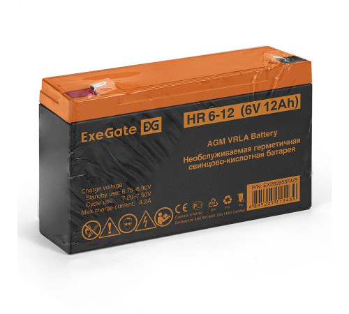 Exegate HR 6-12 EX282955RUS Аккумуляторная батарея