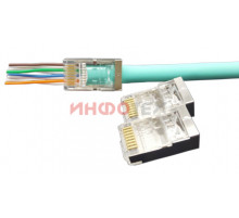 Hyperline PLEZ-8P8C-U-C6-SH Разъем легкой оконцовки