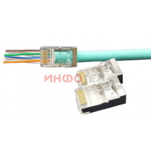 Hyperline PLEZ-8P8C-U-C6-SH Разъем легкой оконцовки