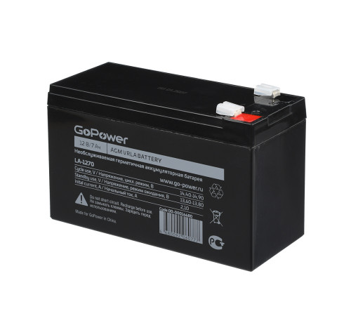GoPower LA-1270 12V 7Ah 00-00016680 Аккумулятор свинцово-кислотный