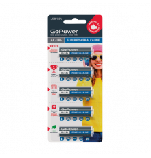 GoPower LR6 AA BL5 Alkaline 00-00023779 Батарейка AA
