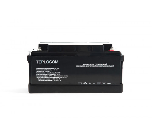Бастион TEPLOCOM 65АЧ аккумулятор герметичный свинцово-кислотный