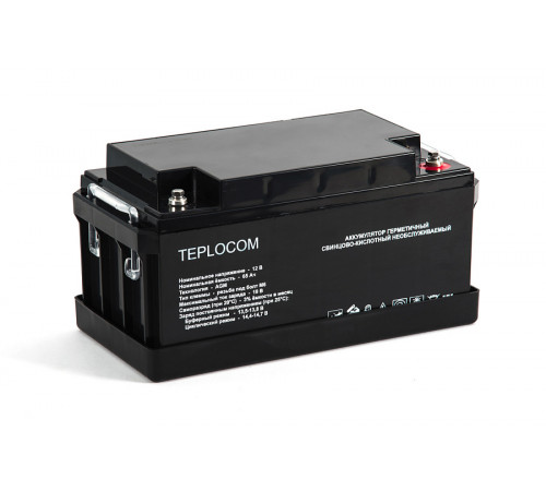 Бастион TEPLOCOM 65АЧ аккумулятор герметичный свинцово-кислотный