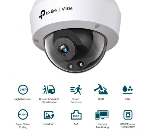 TP-Link VIGI C220I (2.8mm) Купольная IP-камера