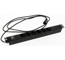 Hyperline SHE19-6SH-2.5IEC Блок розеток