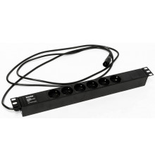 Hyperline SHE19-6SH-2.5IEC Блок розеток