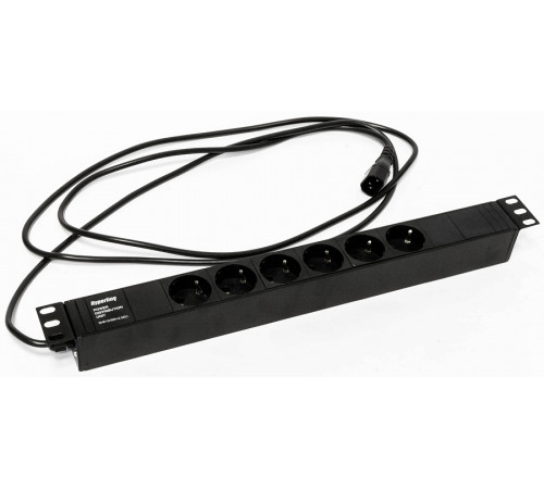 Hyperline SHE19-6SH-2.5IEC Блок розеток