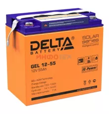 Delta GEL 12-55 (12V/55Ач) Свинцово- кислотный аккумулятор