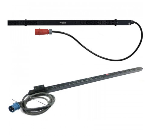БРП Uniprom, с мониторингом, 0U, 400В, 3Ф, 16A, 36xC13 12xC19, 3м кабель, IEC309 UP8881