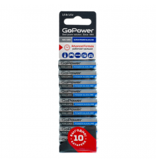 GoPower LR03 AAA BL10 Alkaline 1.5V 00-00019864 Батарейка AAA