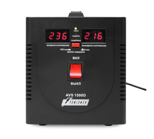 POWERMAN AVS 1500D BLACK Стабилизатор