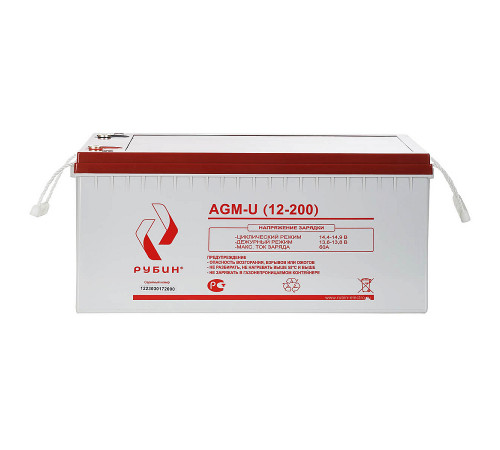 Рубин AGM-U (12-200) Аккумуляторная батарея РЭ-АКБ12200