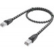 Greenconnect RJ45(m) - RJ45(m) Cat. 6 UTP нейлон 5.0м чёрно-белый