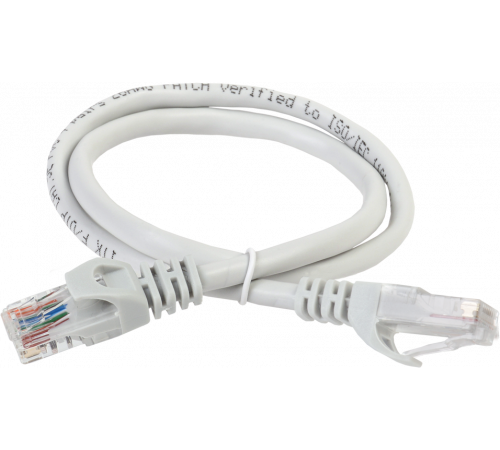 ITK RJ45(m) - RJ45(m) Cat. 5e U/UTP PVC 0.5м серый