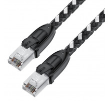 Greenconnect RJ45(m) - RJ45(m) Cat. 6 1м черно-белый