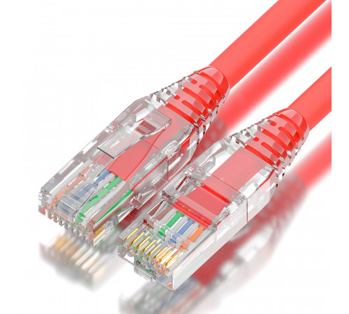 Greenconnect RJ45(m) - RJ45(m) Cat. 5e UTP  0.15м красный