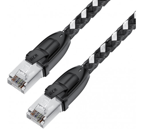 Greenconnect RJ45(m) - RJ45(m) Cat. 6 UTP нейлон 5.0м чёрно-белый