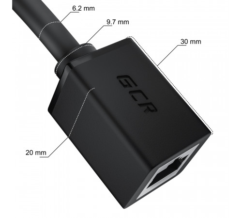 Greenconnect RJ45(m) - RJ45(f) Cat. 6 U/UTP LSZH 1м