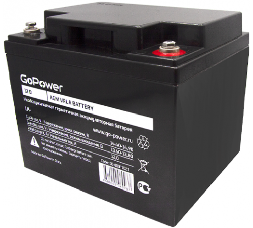 GoPower LA-12260 12V 26Ah клеммы под болт M5