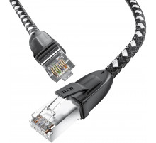 Greenconnect RJ45(m) - RJ45(m) Cat. 6 15м черно-белый