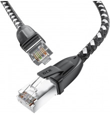 Greenconnect RJ45(m) - RJ45(m) Cat. 6 15м черно-белый