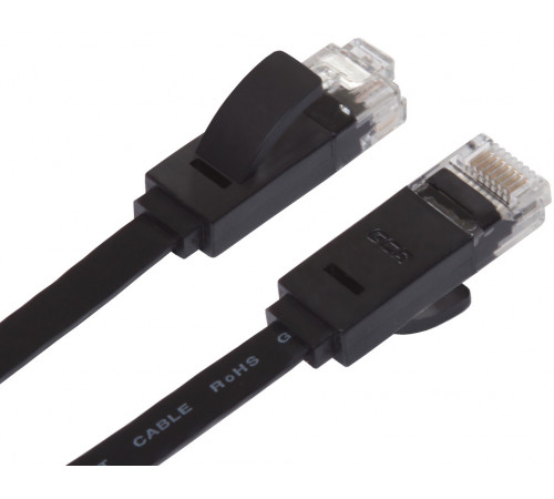 Greenconnect RJ45(m) - RJ45(m) Cat. 6 U/UTP PVC 1м чёрный