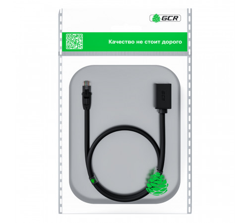 Greenconnect RJ45(m) - RJ45(f) Cat. 6 U/UTP LSZH 1м