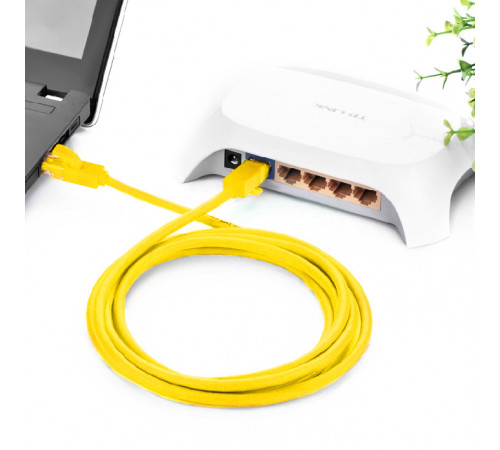 Greenconnect RJ45(m) - RJ45(m) Cat. 5e U/UTP PVC 2м жёлтый