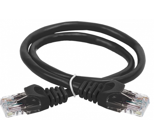 ITK RJ45(m) - RJ45(m) Cat. 5e U/UTP PVC 2м чёрный