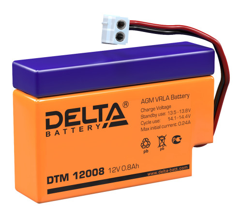 Delta DTM 12008 (12V / 0.8Ah)