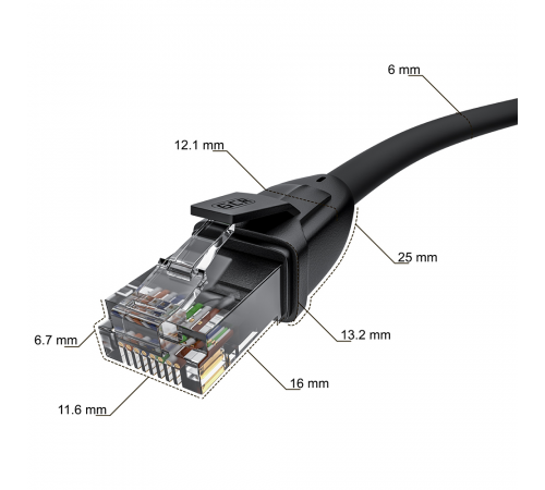 Greenconnect RJ45(m) - RJ45(m) Cat. 6 U/UTP PVC 10м