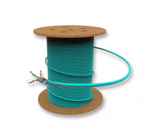 Patchwork Кабель F / UTP Кат.6А, 500 МГц,23AWG / 1, LSZH 3-22, 7,3 мм, бирюзово-синий (RAL5018), барабан 500 м (77746201)